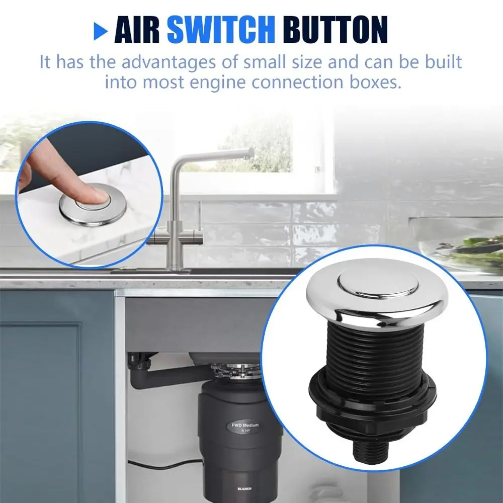 

125-250V 16A Air Pressure Switch Replacement Universal Spa Waste Push Button Multi-functional Garbage Disposal Air Switch Home