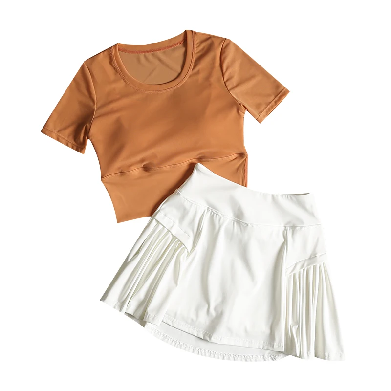 夏の女性用スポーツスーツ、速乾性メッシュ、通気性ヨガ半袖高価値バドミントンテニスフィットネススポーツウェア