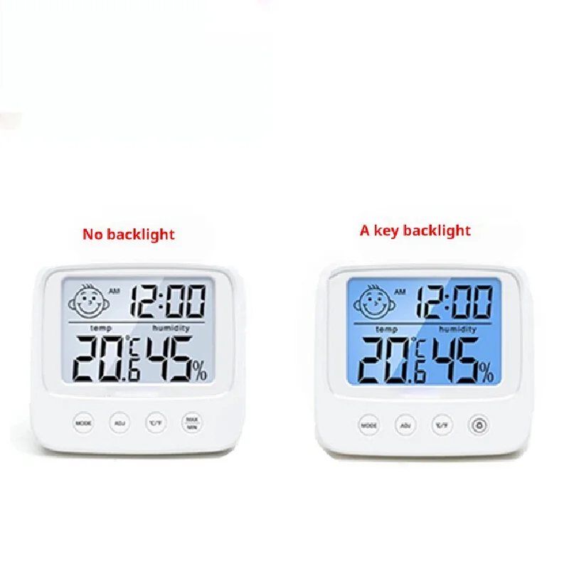 1pc New Lcd Digital Temperature Baby Room Humidity Meter Backlight Home Indoor Electronic Hygrometer Thermometer Weather Station