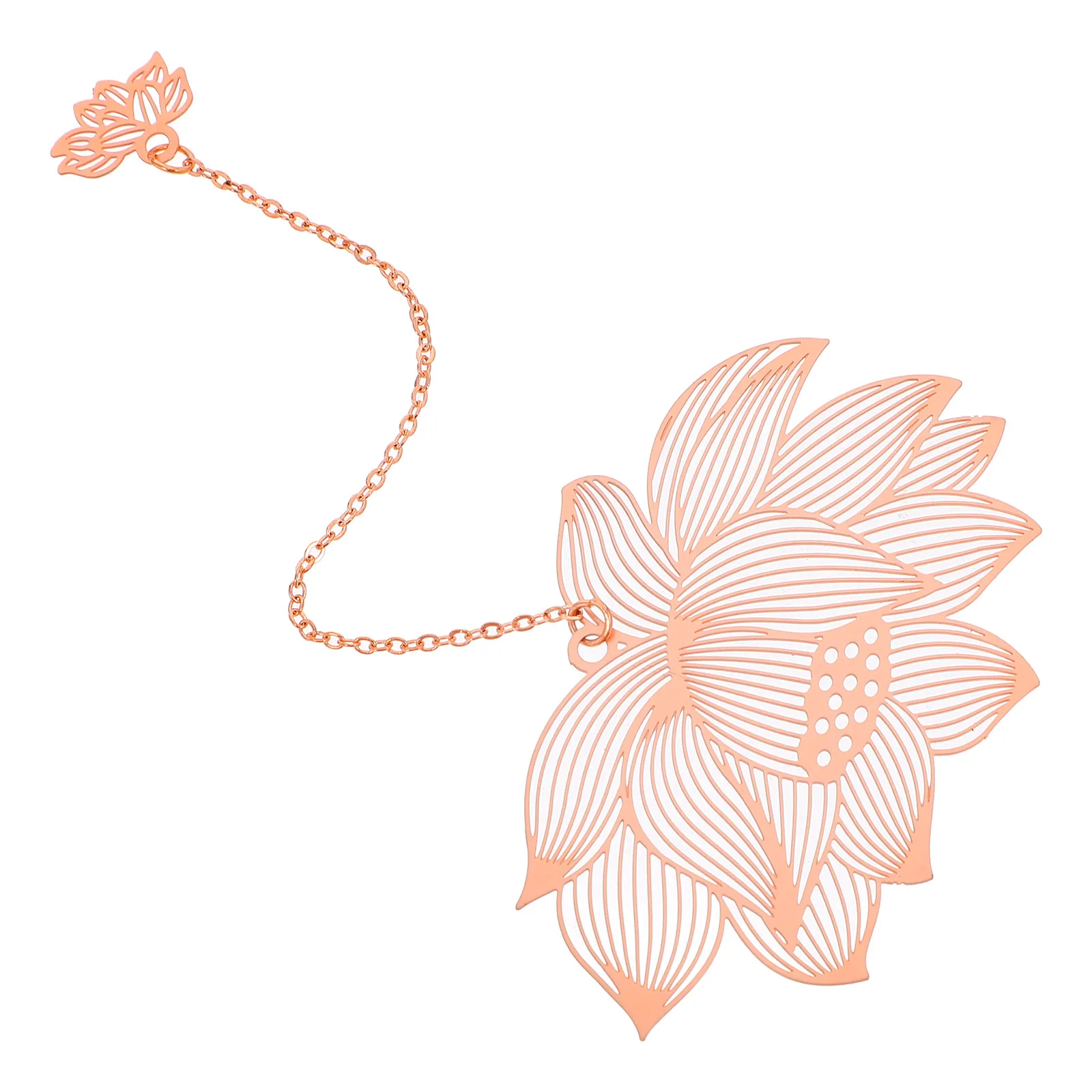 

Metal Lotus Hollow Bookmark Small Flower Pendant Reading Stationery for Book Lovers Students Decoration Metal Bookmarks