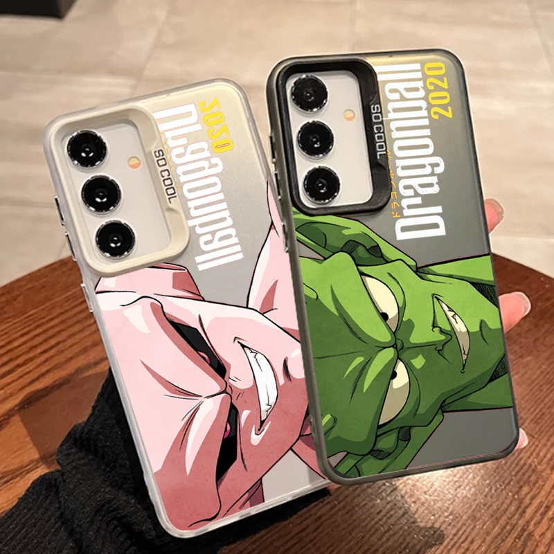 D-Dragon Ball Goku Majin Buu For Samsung Galaxy S24 S23 S22 S21 S20 Note 20 Ultra Plus FE 5G Colorful Silver Funda Phone Case