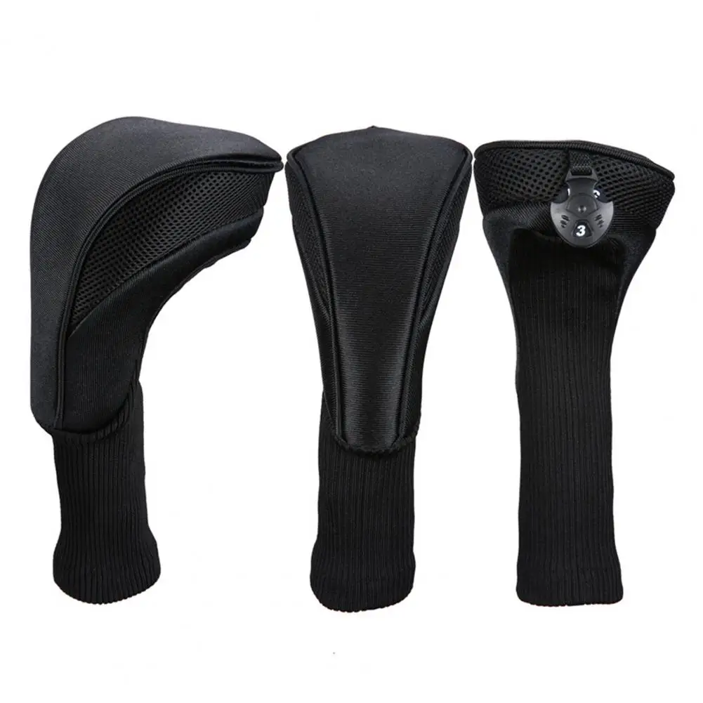 3Pcs Golf Club Head Cover Mesh Golf Club Headcovers Elastic Long Golf Head Covers 3 4 5 6 7 X for Fairway Woods Driver Hybrids