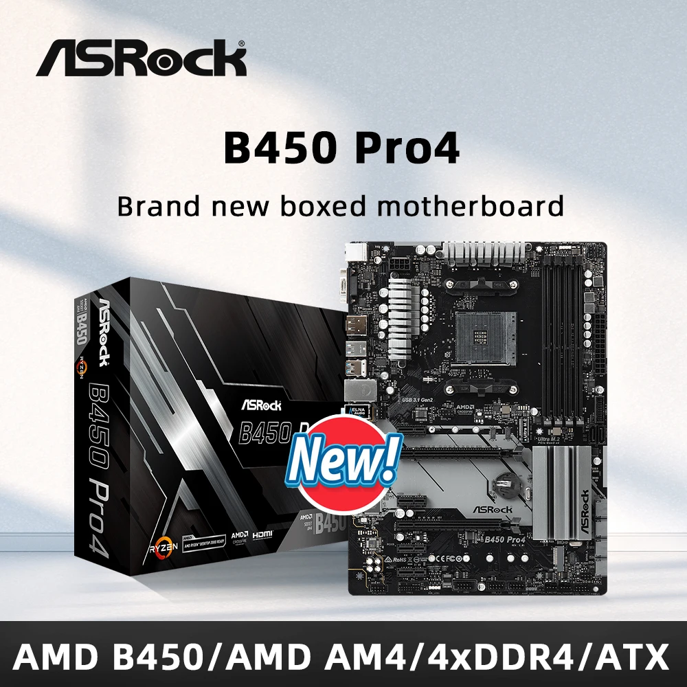 Asrock B450 PRO4 Mo… - image