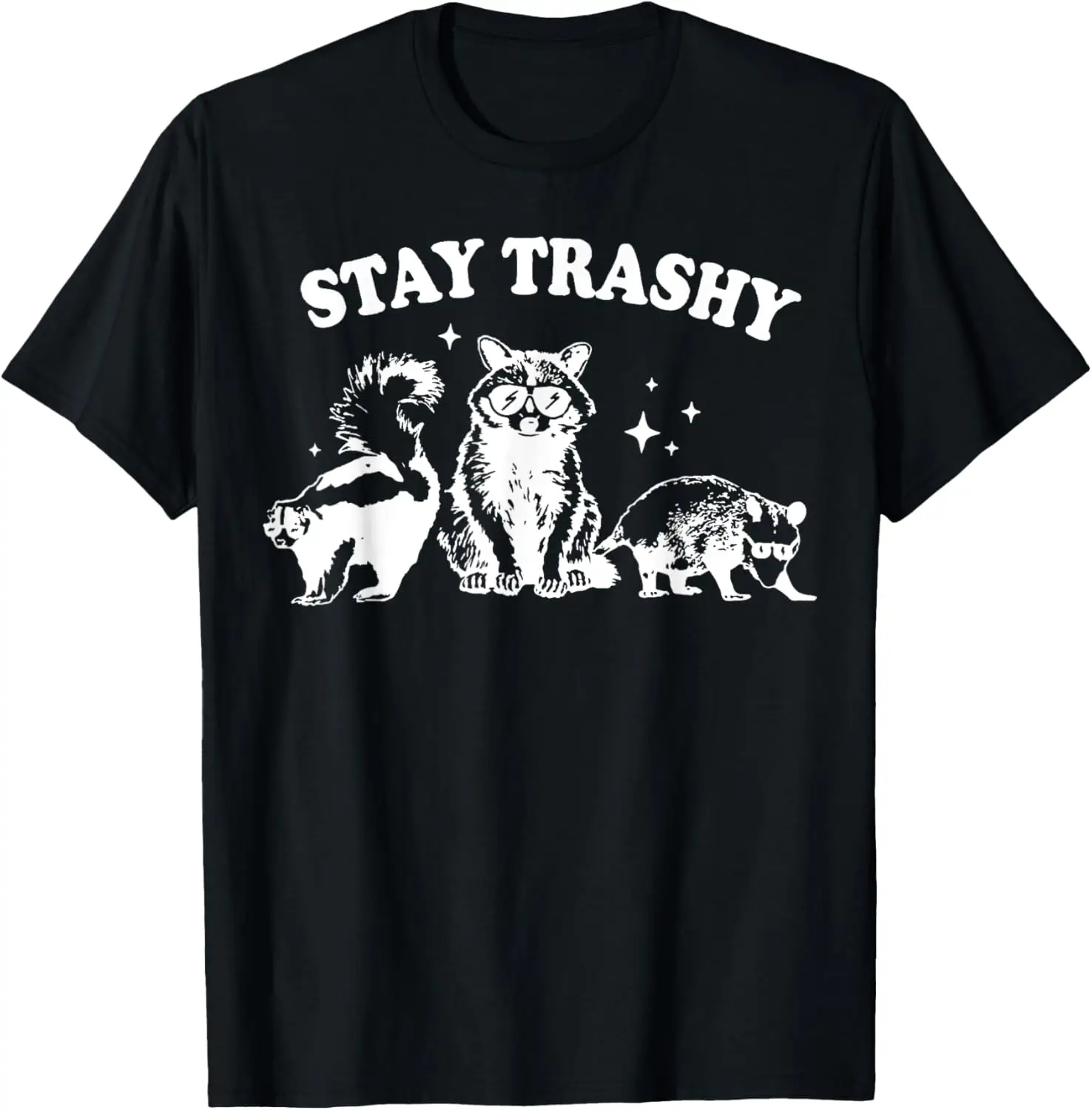 

Футболка Stay Trashy Raccoon, Opossum, Skunk