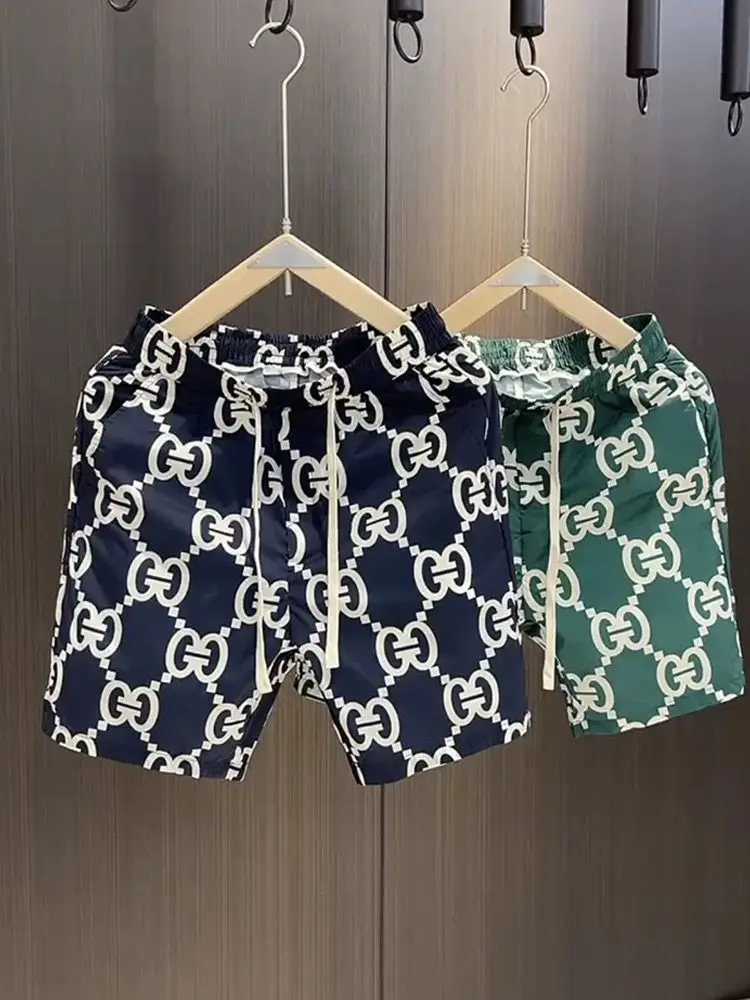 2025 new shorts men's Korean version of casual loose quick-drying five-point pants trendy versatile youth fashion beach pants