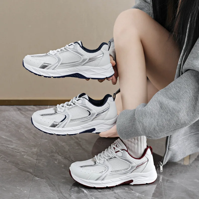 

Plus Size Dad Shoes Women 2025 Spring New Thick Bottom Lightweight Mesh Surface Breathable All-Match Casual Sneakers