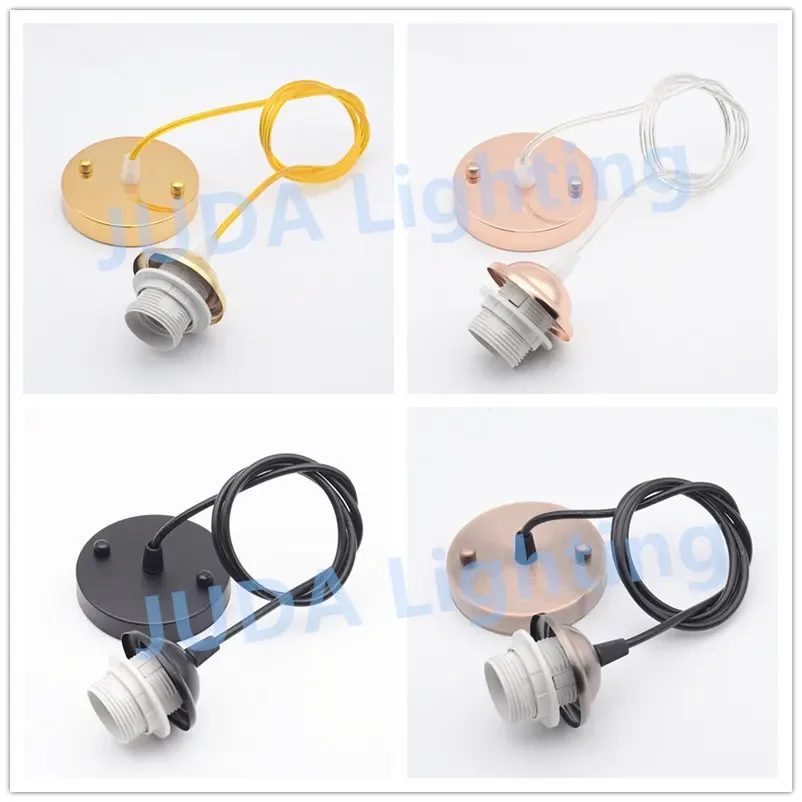 Ceiling rose ceiling canopy with E27 socket plastic lamp holder cable wire cord set lamp base for pendant light led chendeliers