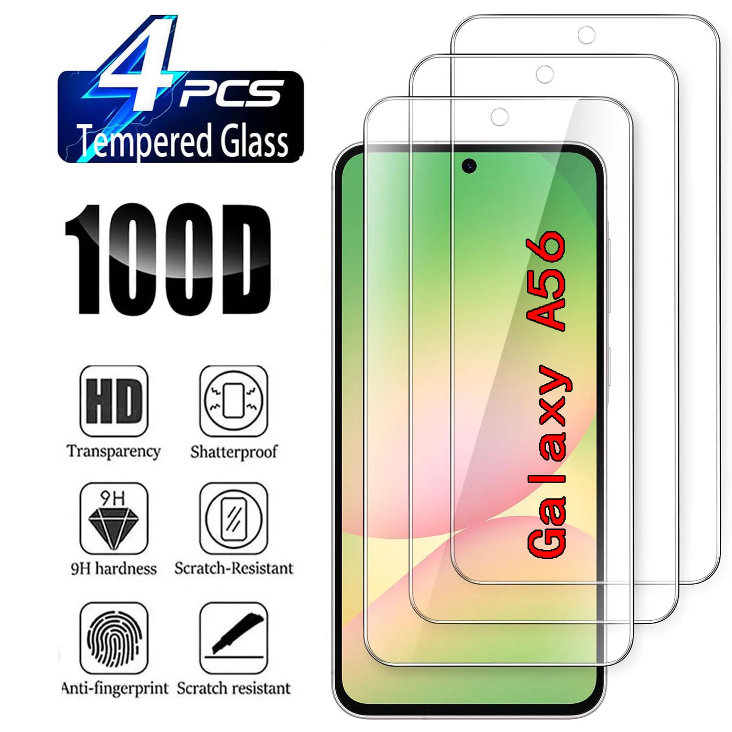 

2/4Pcs Screen Protector For Samsung Galaxy A56 5G Tempered Glass