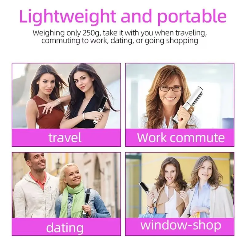 TAIGH-Multi-Function Wireless Electric Hot Comb With Negative Technology For Hair Straightening