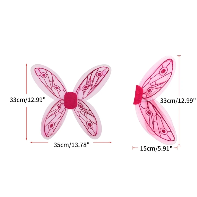 أجنحة الملاك هالوين زي أجنحة أجنحة طوي الجنية أجنحة فستان الأميرة أجنحة للطفل الفتيات الصغيرات