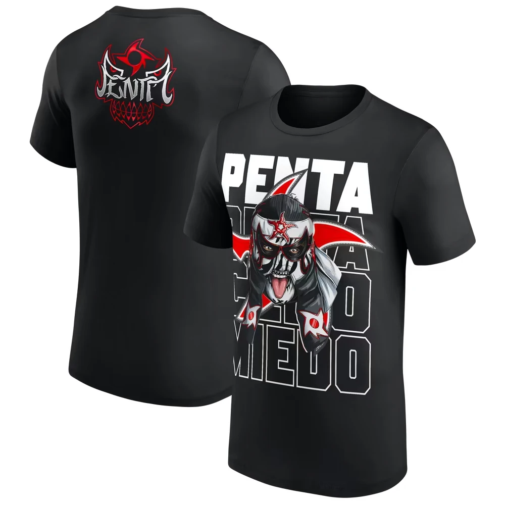 Men's Black Penta Hand Sign Photo T-Shirt 3D Printed Wrestling Quick Dry Short Sleeve Sports Casual Plus Size T-Shirts 2026