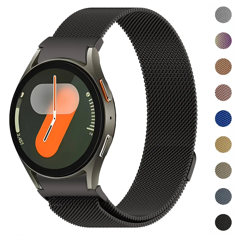 Milanaise-Armband für Samsung Galaxy Watch 8, 7, 6, 5, 4, 44 mm, 40 mm, Metall, atmungsaktiv, bequem, 8-6-4 Classic 47 mm 46 mm
