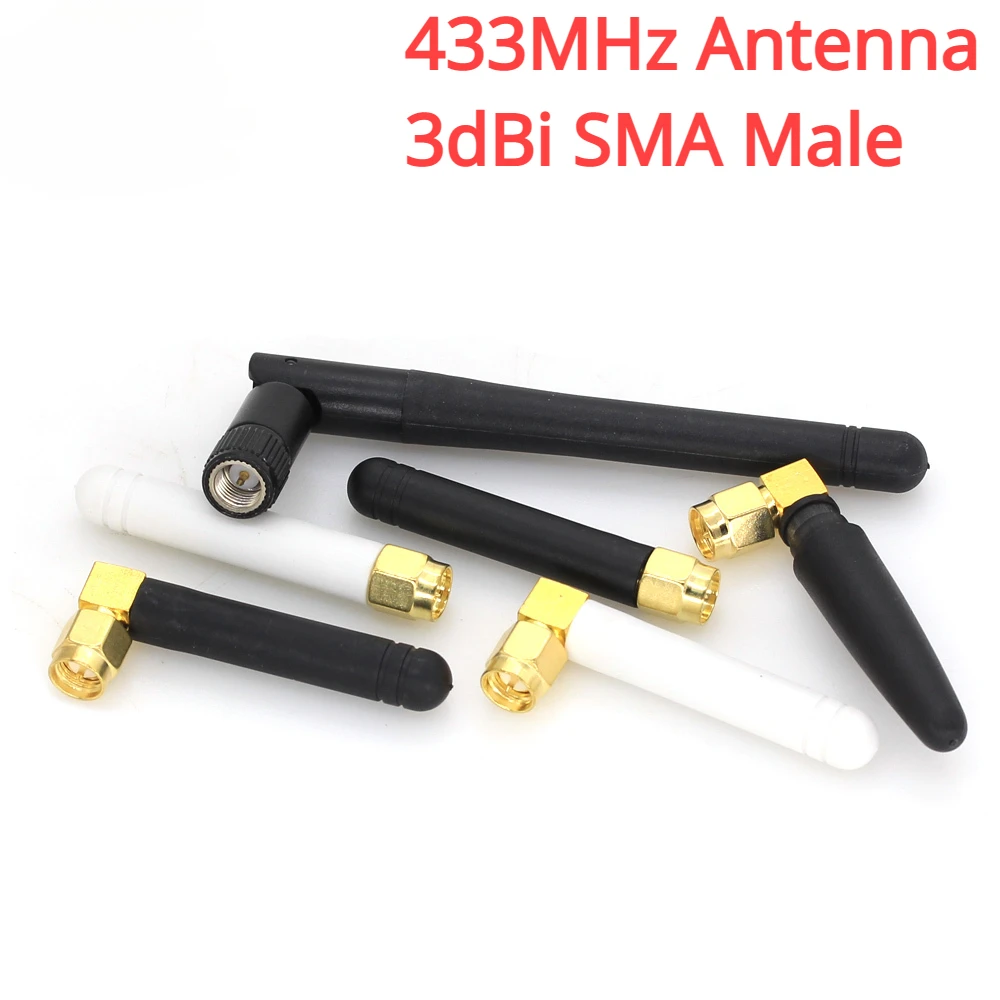 

2PCS 433MHz Antenna 3dBi SMA Male Connector 433 mhz directional antena 433M waterproof antenne for Lorawan