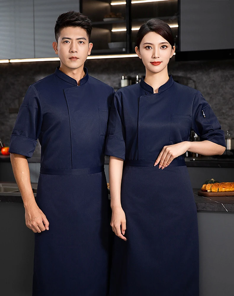 Hotel Uniform Professional Chef Apron  Jacket Cafe Work Clothes Bakery Waiter Workwear Restaurant Cook Coat Pastry Cooking Shirt