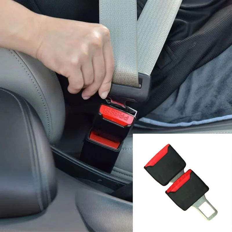 2Pcs/Set Car Safety Belt Buckle Extension Clip Safety Belt Buckle Thick Socket Plug Thick Insert Socket Extender Tool Accessorie