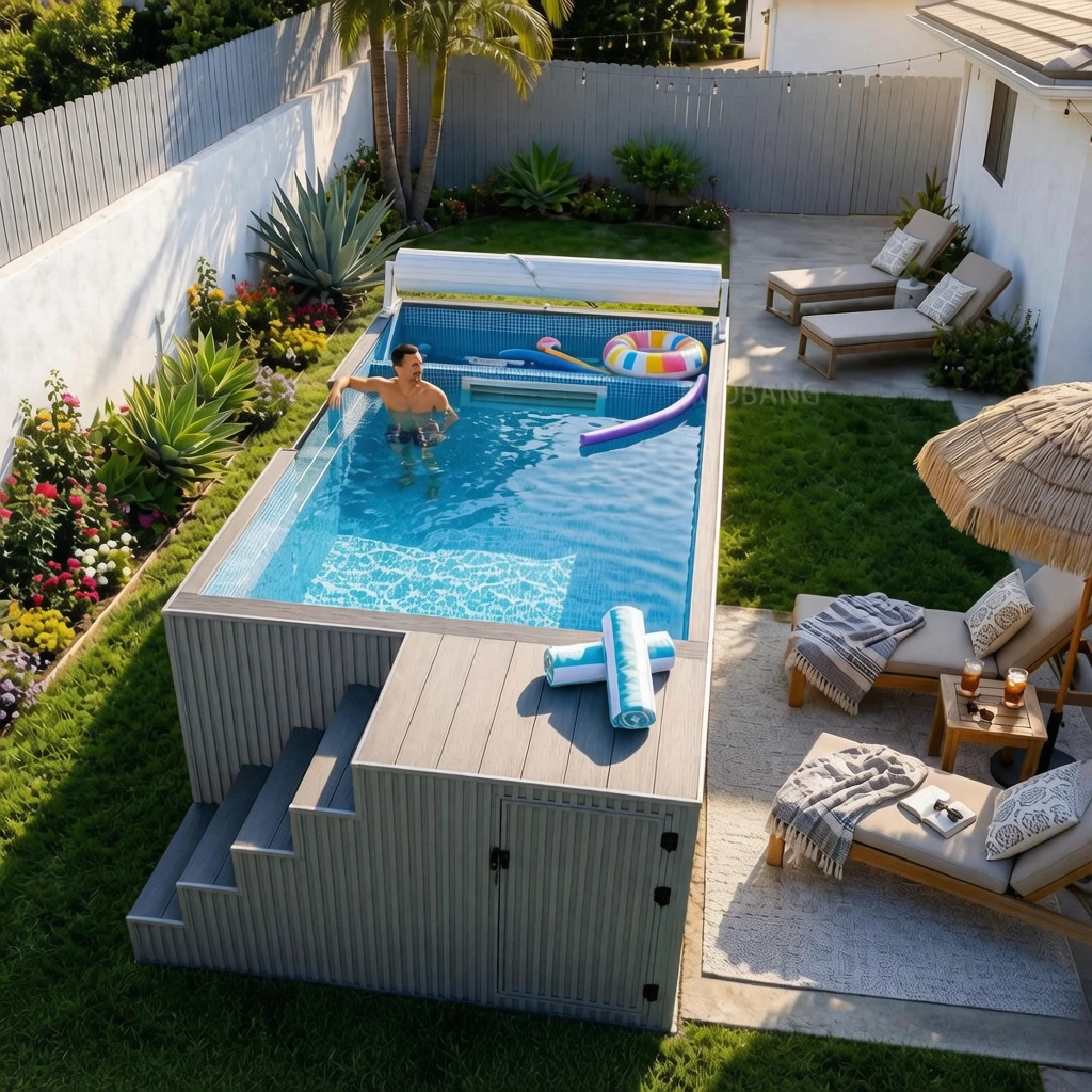 Outdoor Hot Tubs Garden Backyard Swimming Pool Large Outdoor Swimming Pool Container Swimming Pool Factory Price