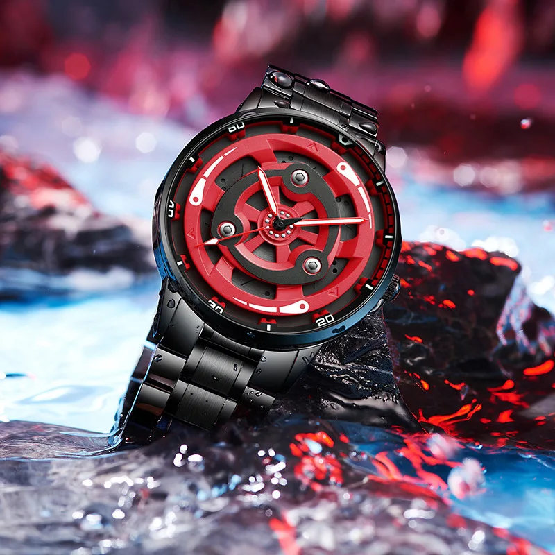 SVJ Luxury Edition Orologio da uomo Hokage Wheel Eye Modificato Rotante Ruota impermeabile Locomotiva Soul Orologio al quarzo W atch da uomo