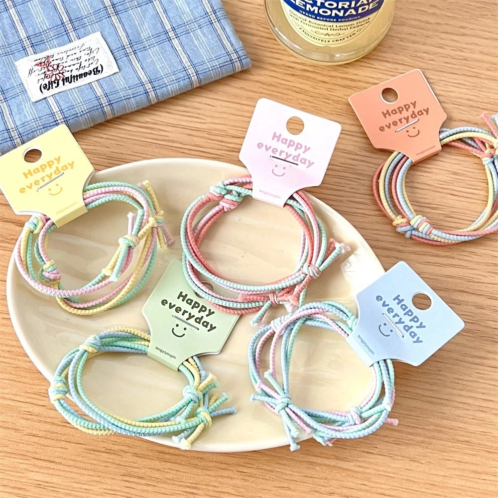 

Macaron Color Hair Ties High Elasticity Hair Bands Fashionable Hair rubber band Hair Accessories Woman low price girl items