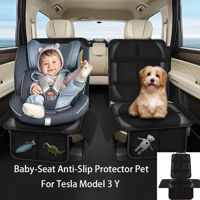 Car Seat Cover Protector for Child Kids Children for Tesla Model 3 Y Protective Pad Anti Dirt Kick Car Seat Covers Accessories