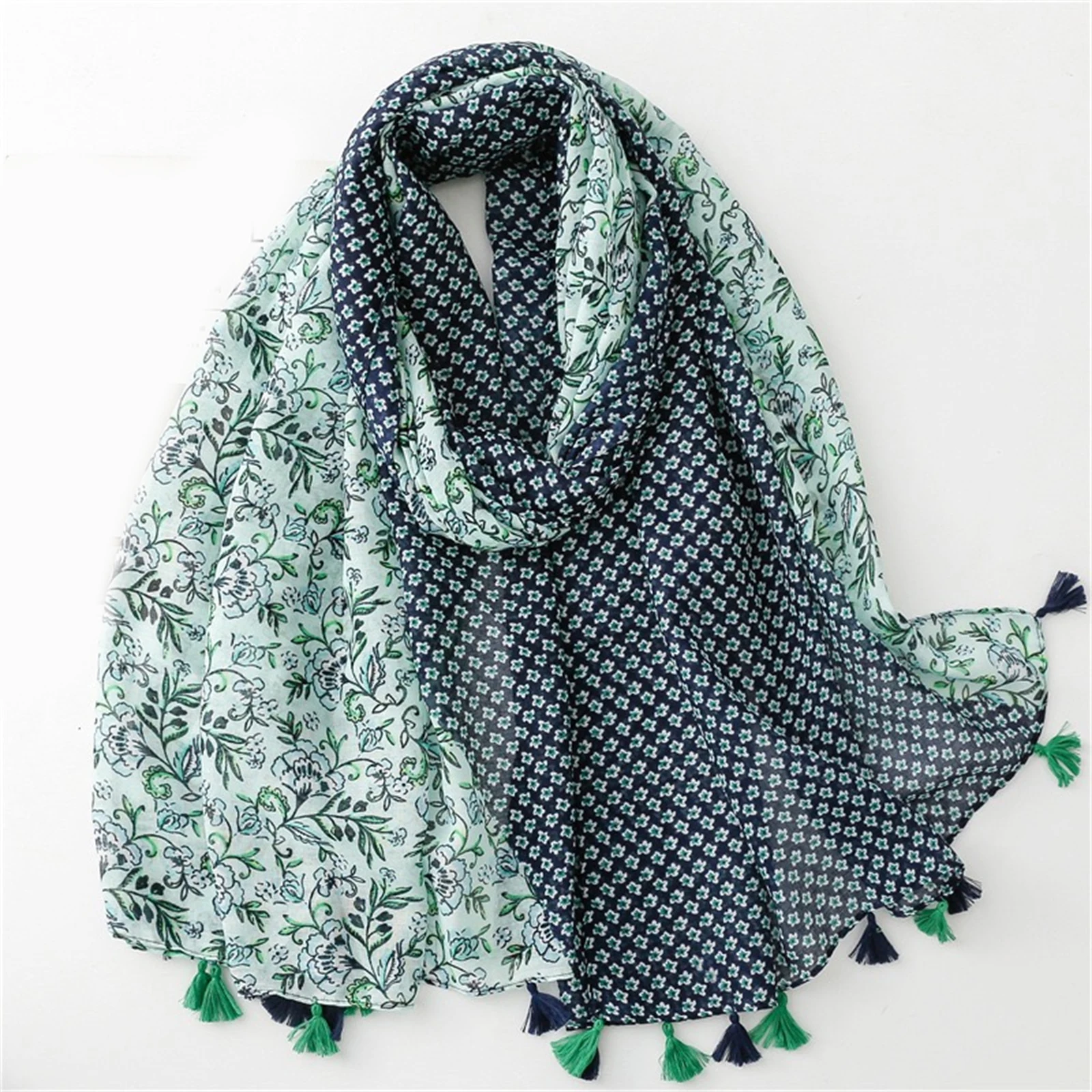 New Style Windproof Tassels Shawls 180 * 85cm Muslim Headscarf, Fashion Print Warm Beach Towel, The Four Seasons Female Bandanna