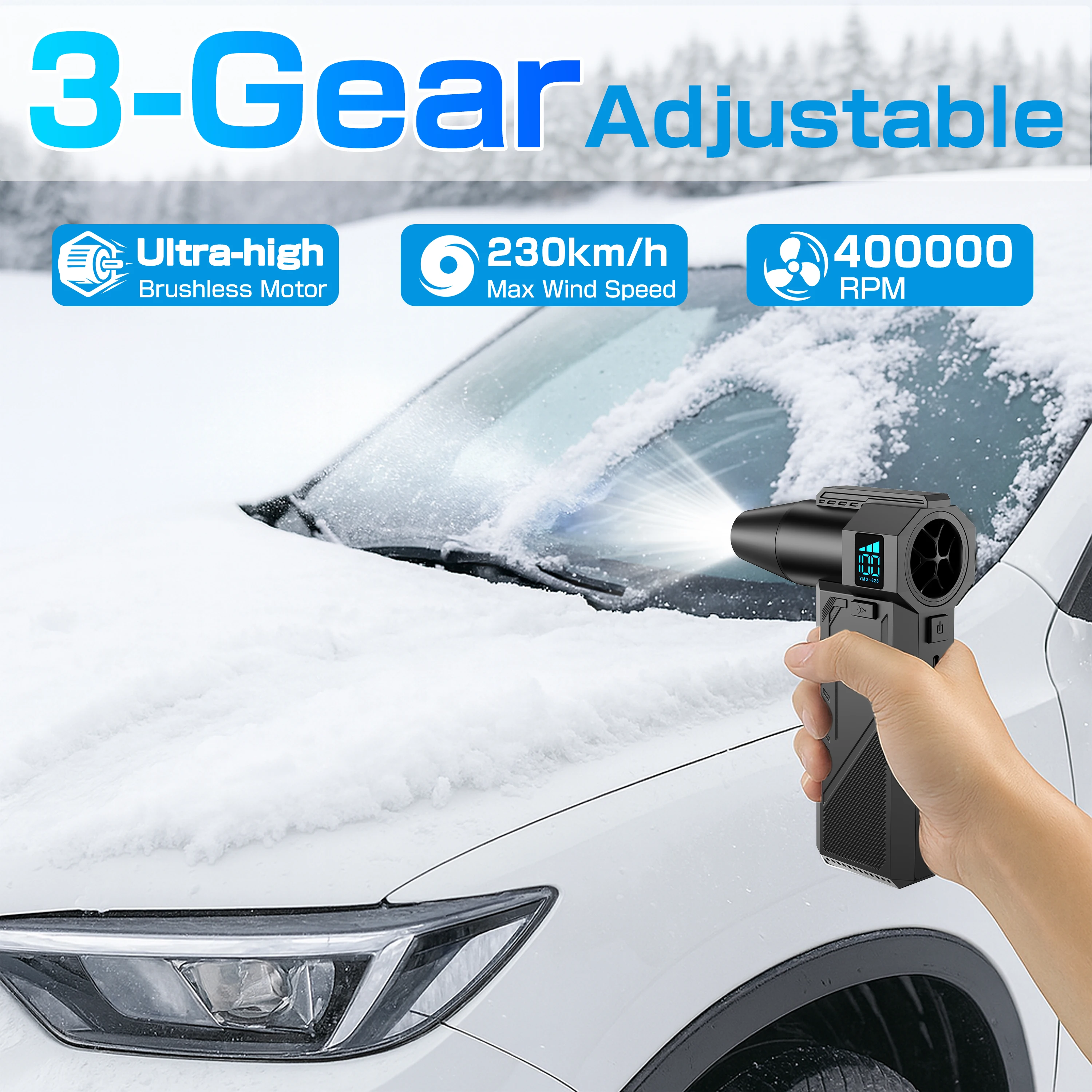 

Handheld Turbo Fan For Car RV Truck Trailer Violent Jet Fan Powerful Air Blower Portable Multifunctional Cleaning Blower Tool