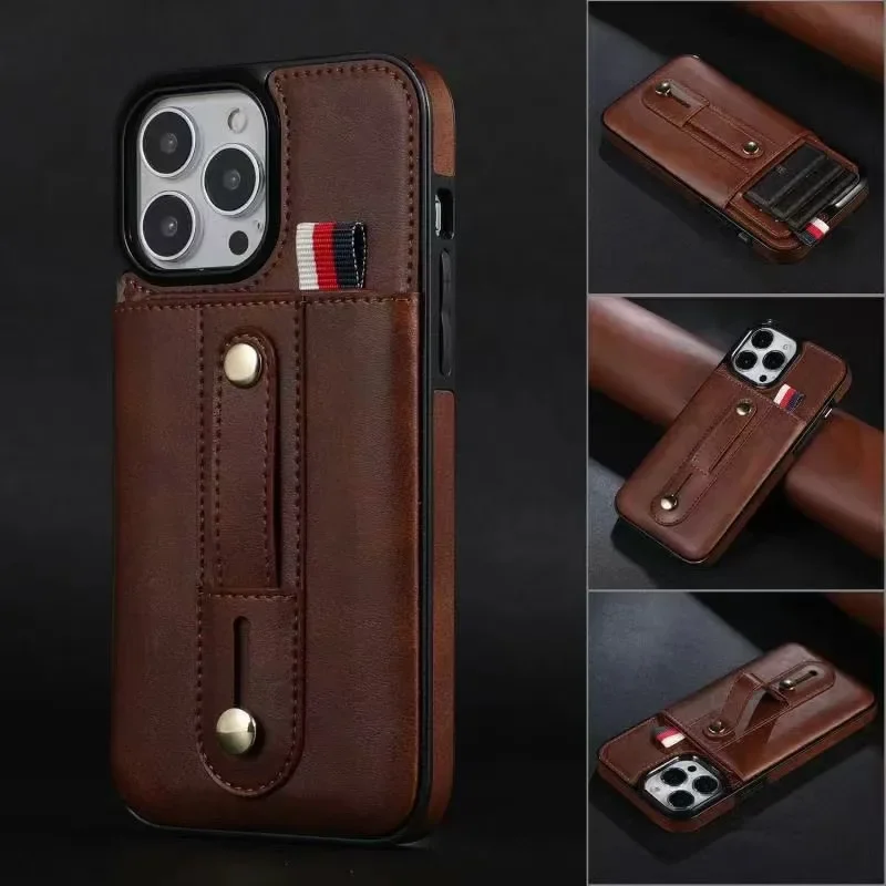 

Case for iPhone 13 Case Adsorption for iPhone 13 Pro Mini Max Covers Flip Dustproof Luxury Leather Card Holder Case Fundas Capa