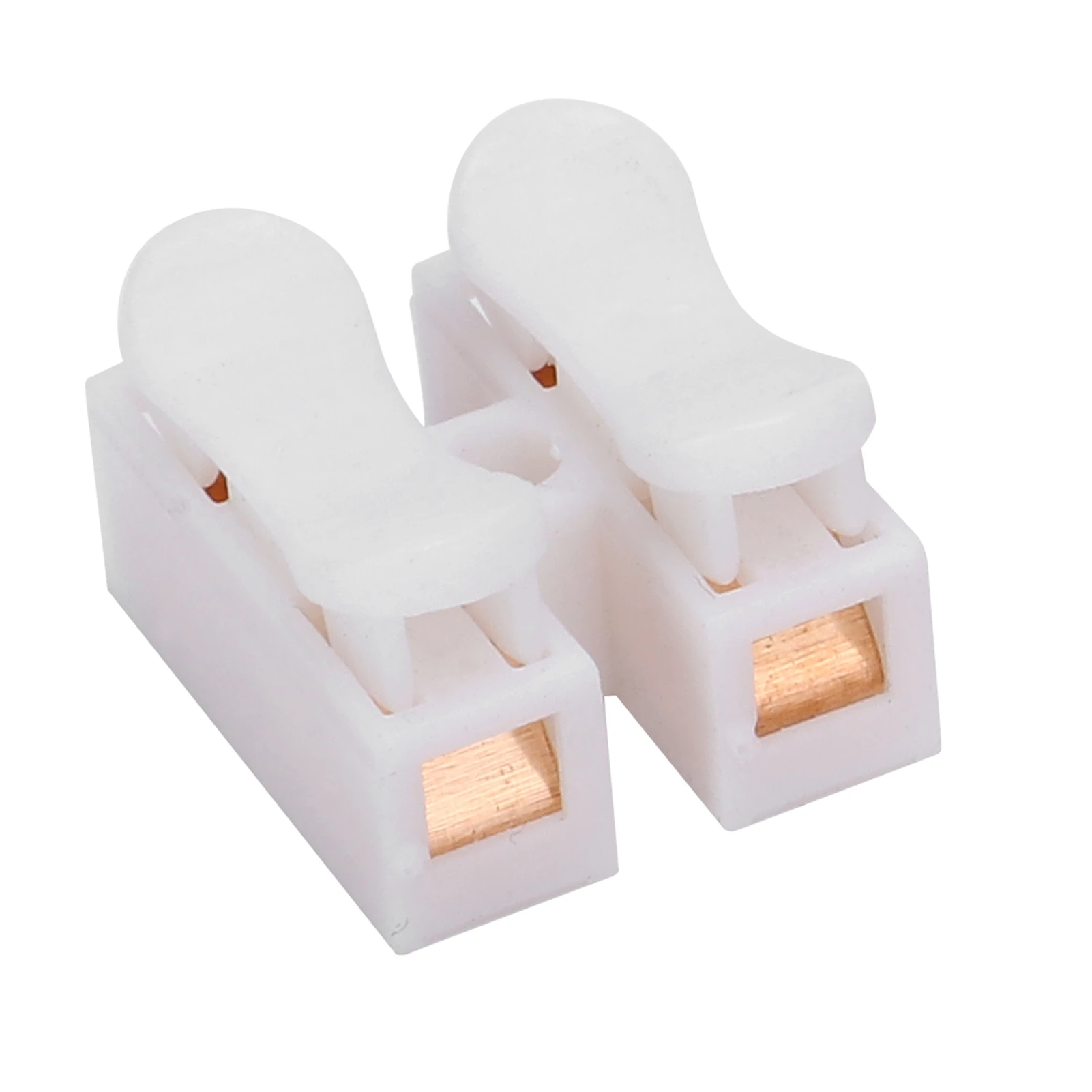 500Pcs 2 Pin Push Cable Connector Terminal Pure Brass Wire Quick Connect Clamp Parts CH-2 Crimping Terminal