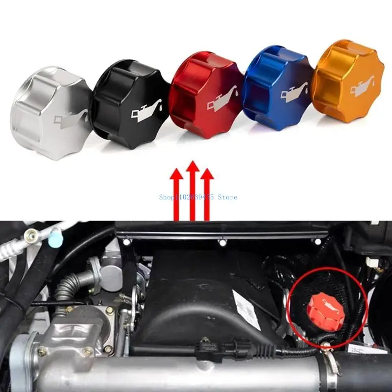 

33WB Aluminum Oil Caps Corrosions Resistant Engine Oil Filler Caps Vehicle Spare Part