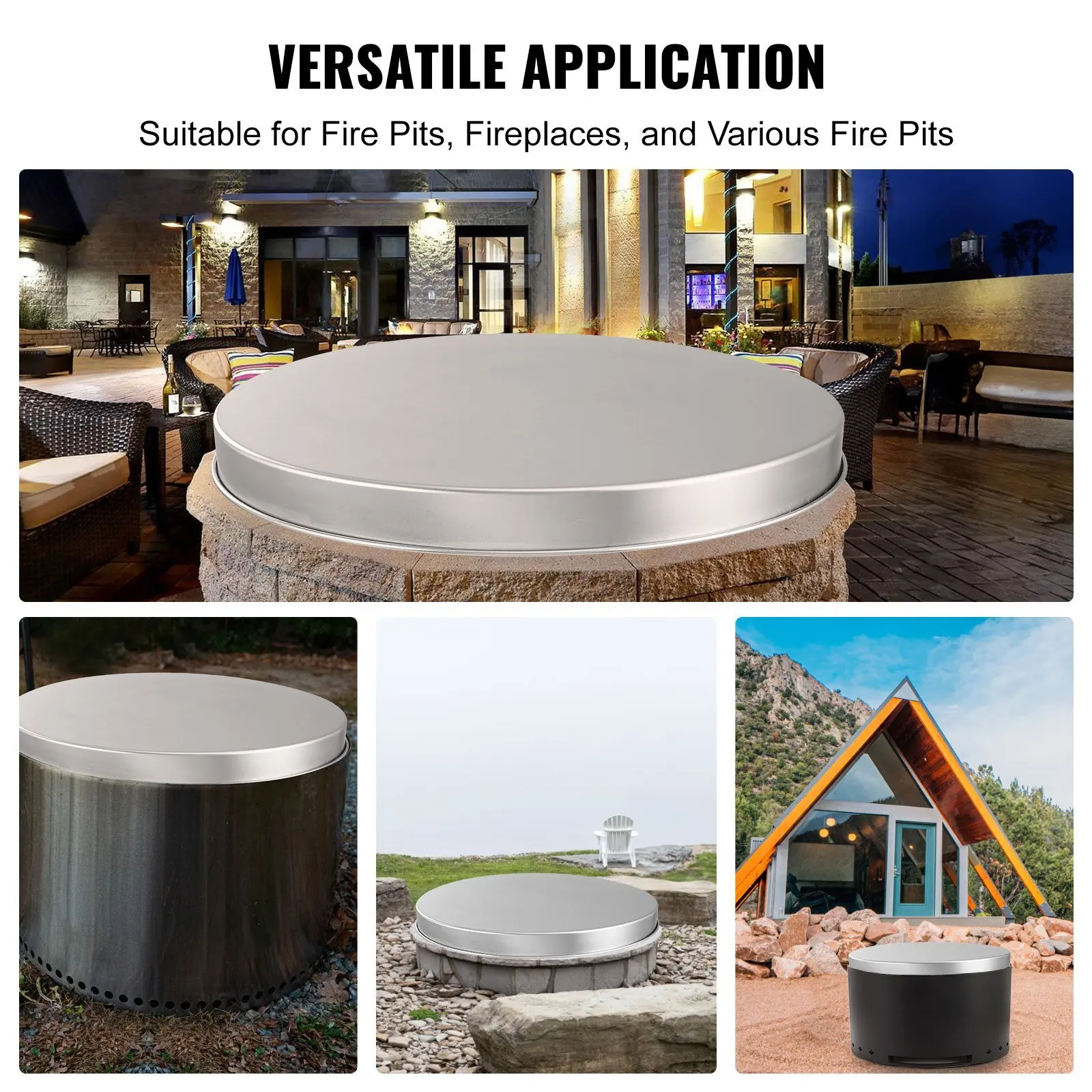 VEVOR Fire Pit Cover Lid, 27