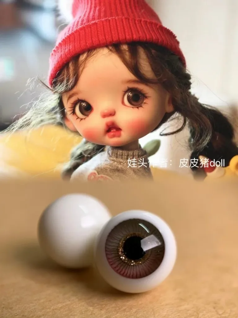 Customized OB11 BJD8 Fen Watou Soft Pottery Clay Human Colorful Movable Glass Eyeballs 8 10mmdiy Black Pearl New Product