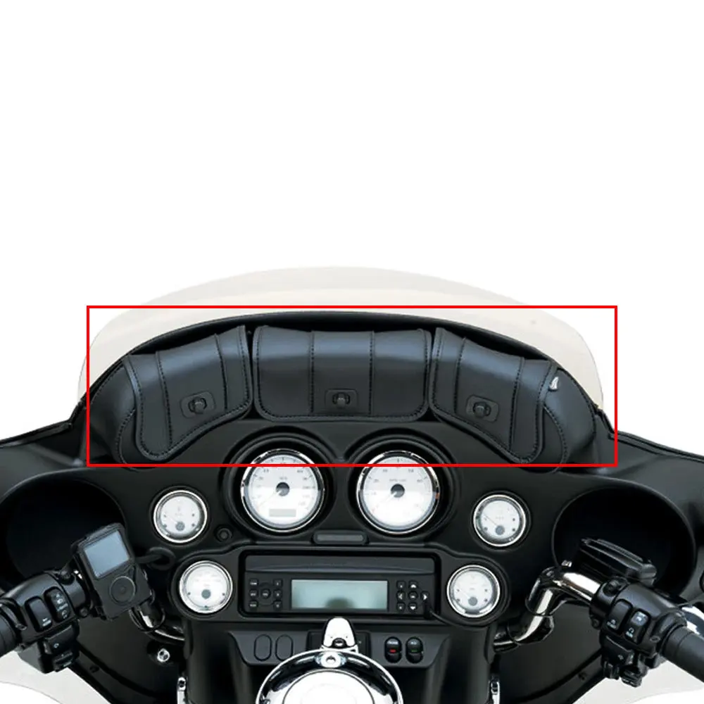 Motorcycle Three-Pocket Windshield Bag Fairing Pouch For Harley Touring Electra Street Glide 1996-2013 Accessories