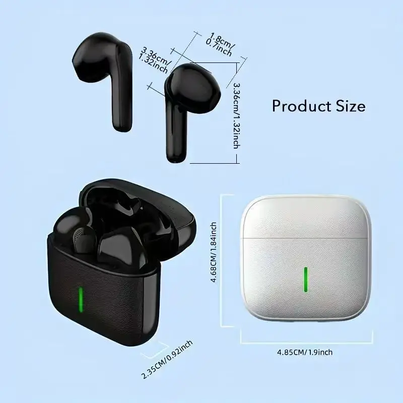 MINI5 Wireless earphones, Bluetooth 5.3 headphones with stereo bass, in-ear headphones with microphone, 20-hour playback time image 3