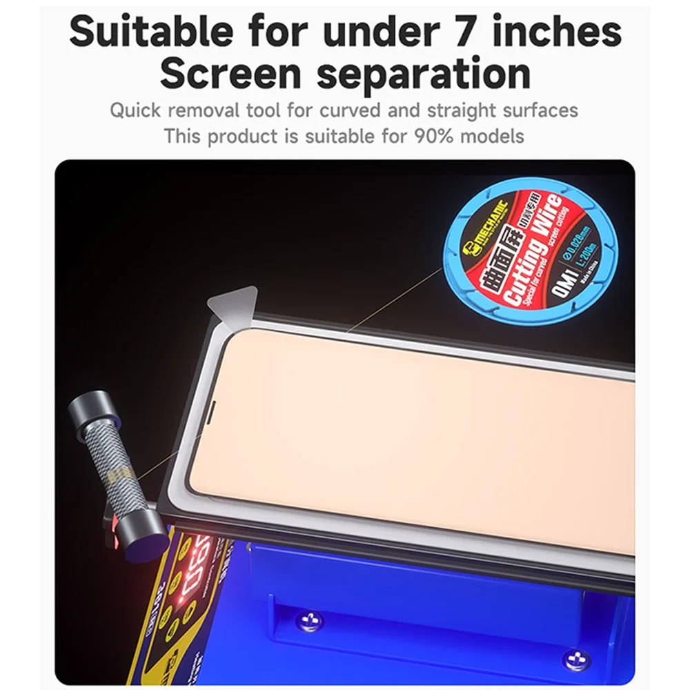 MECÂNICO 361 SE+ Multifunções 360 °   Separador rotativo para reparo de tela de celular, ferramentas de remoção de quadro de remoção de cola de aquecimento