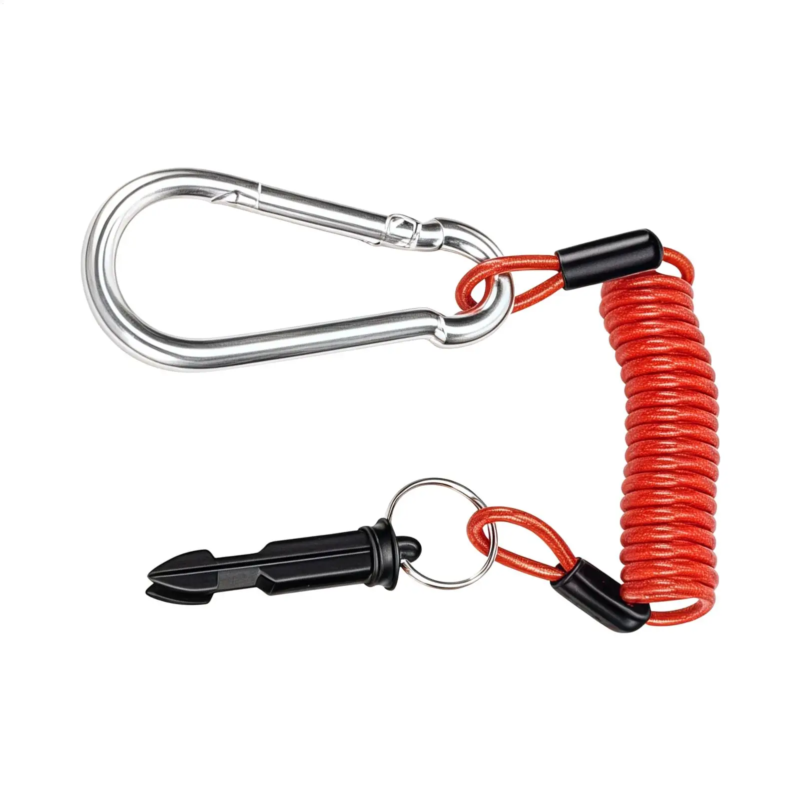 4FT/6FT Stainless Steel Trailer Breakaway Cable, Flexible High Strength Safety Tether for RV, Camper&Outdoor Camping Spring rope