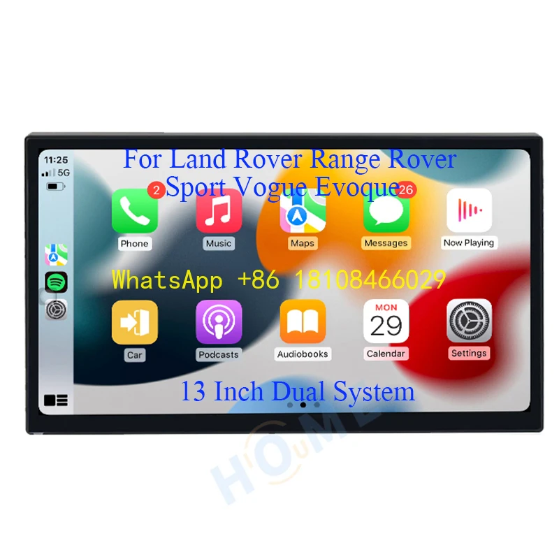 

13" Android 12 128G Dual System GPS Navigation Multimedia Player Wireless Carplay for Land Rover Range Rover Sport Vogue Evoque