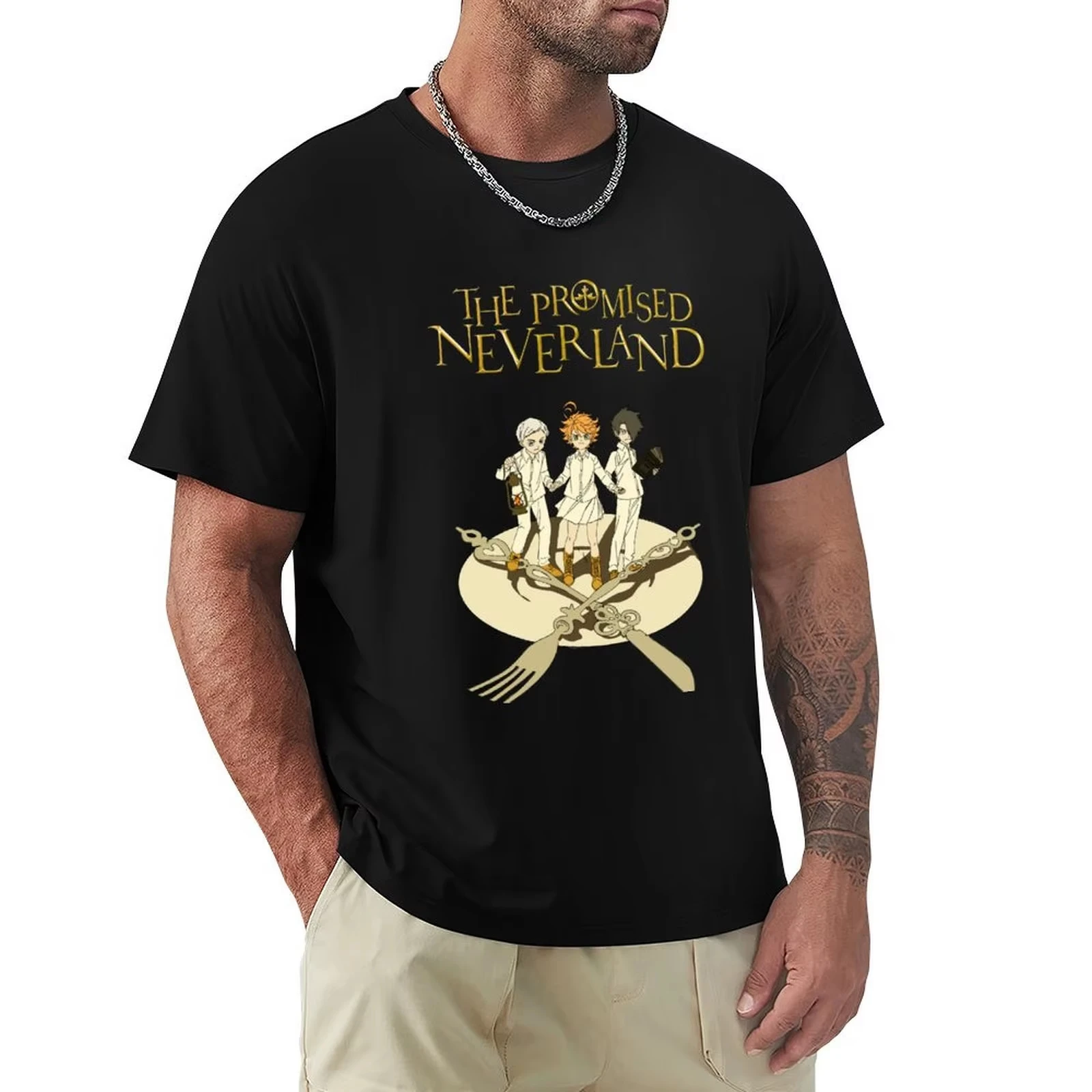 The Promised Neverland T-Shirt Customs Design Your Own Quick Drying Animal Prinfor Boys Plain T-shirt Men