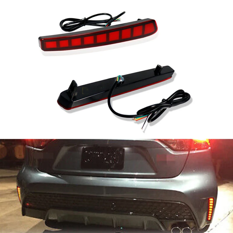 

2pcs LED Rear Bumper Brake Light Turn Signal Tail Lamp For Toyota Corolla 2020-2021