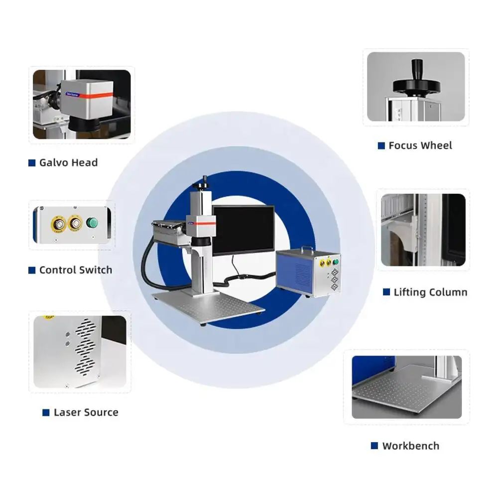 عالية الدقة 5W الأشعة فوق البنفسجية آلة الحفر بالليزر معدن البلاستيك الزجاج الروتاري لشعار مفصل ووضع علامات على الرقم التسلسلي