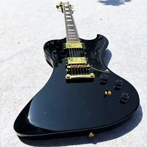 Local Warehouse, Logo‑free Electric Guitar, Black Version, Metal Hardware, Rock Style, Suitable for Beginners, Intermediate Players and General Use, Holiday Gift, Free Shipping