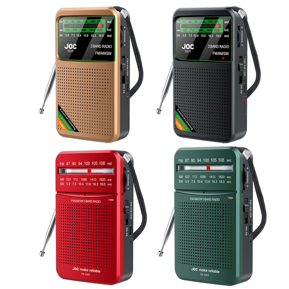 Hot Sale FM Radio Emergency Pocket Radios FM AM SW Type-C Rechargeable Radio Player For Emergency Hurricane Running Walking Home
