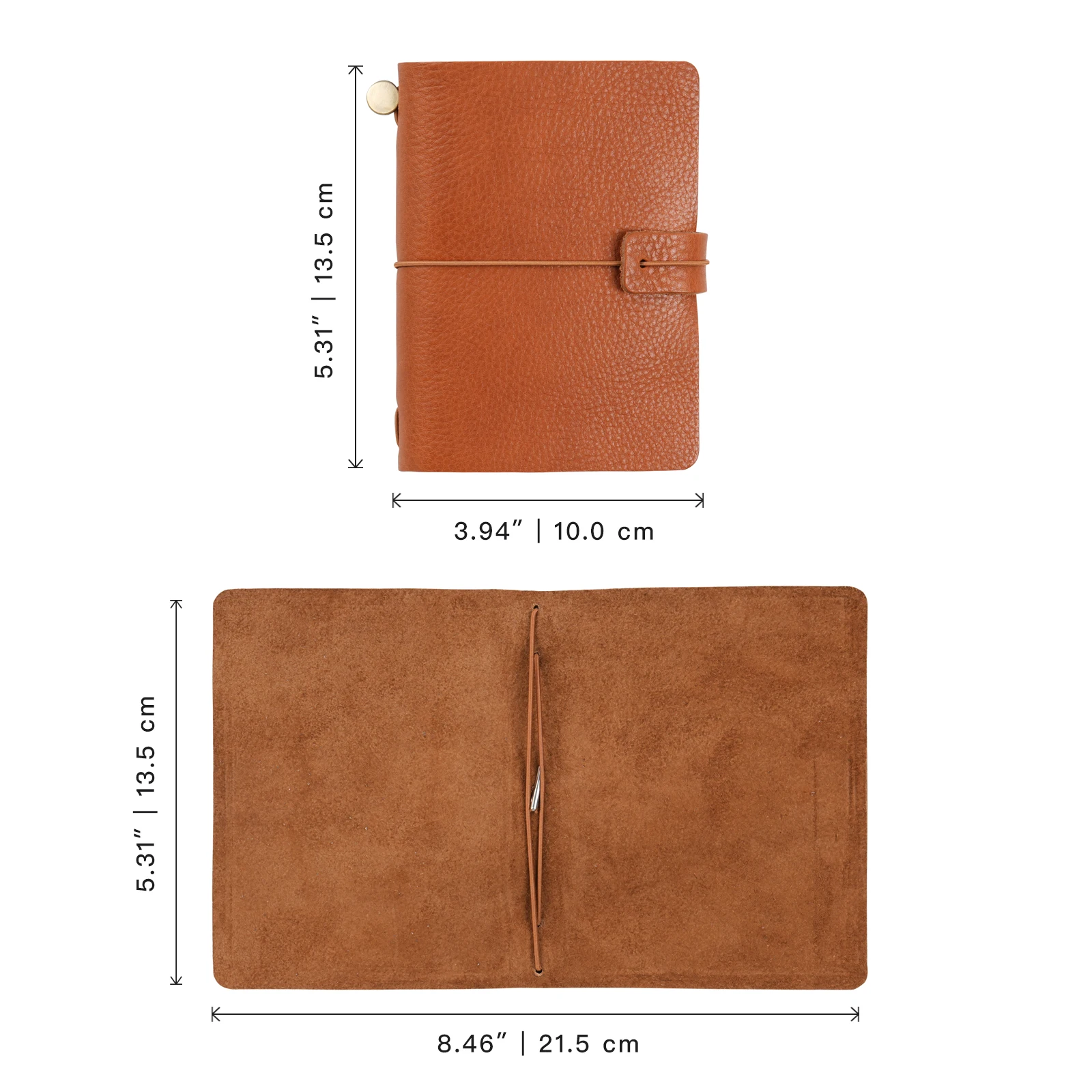 Moterm Compact Series rozmiar paszportu podróżnik Notebook pełnoziarnisty Organizer ze skóry garbowanej roślinnie pamiętnik Sketchbook Planner
