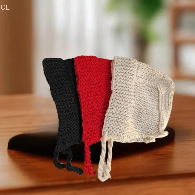 قبعة متماسكة بسيطة وعصرية متعددة الاستخدامات قابلة للتنفس كاجوال مريحة ودافئة على شكل خط شعر بلوفر صغير لتعرض الوجه