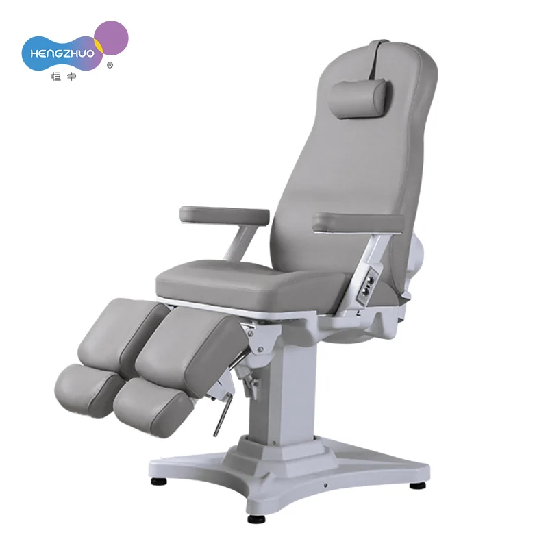 Luxury Podiatry Chair Beauty Salon Furniture Height Adjustable Tattoo Bed 3 Motor Pedicure Chair for Hospital