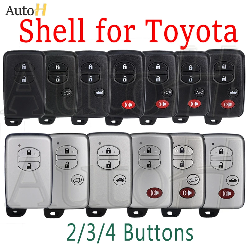 

Car Smart Key shell case for Toyota Camry Prius RAV4 Avalon Corolla Land Cruiser Venza Auto remote Key Case Fob 2/3/4 Buttons