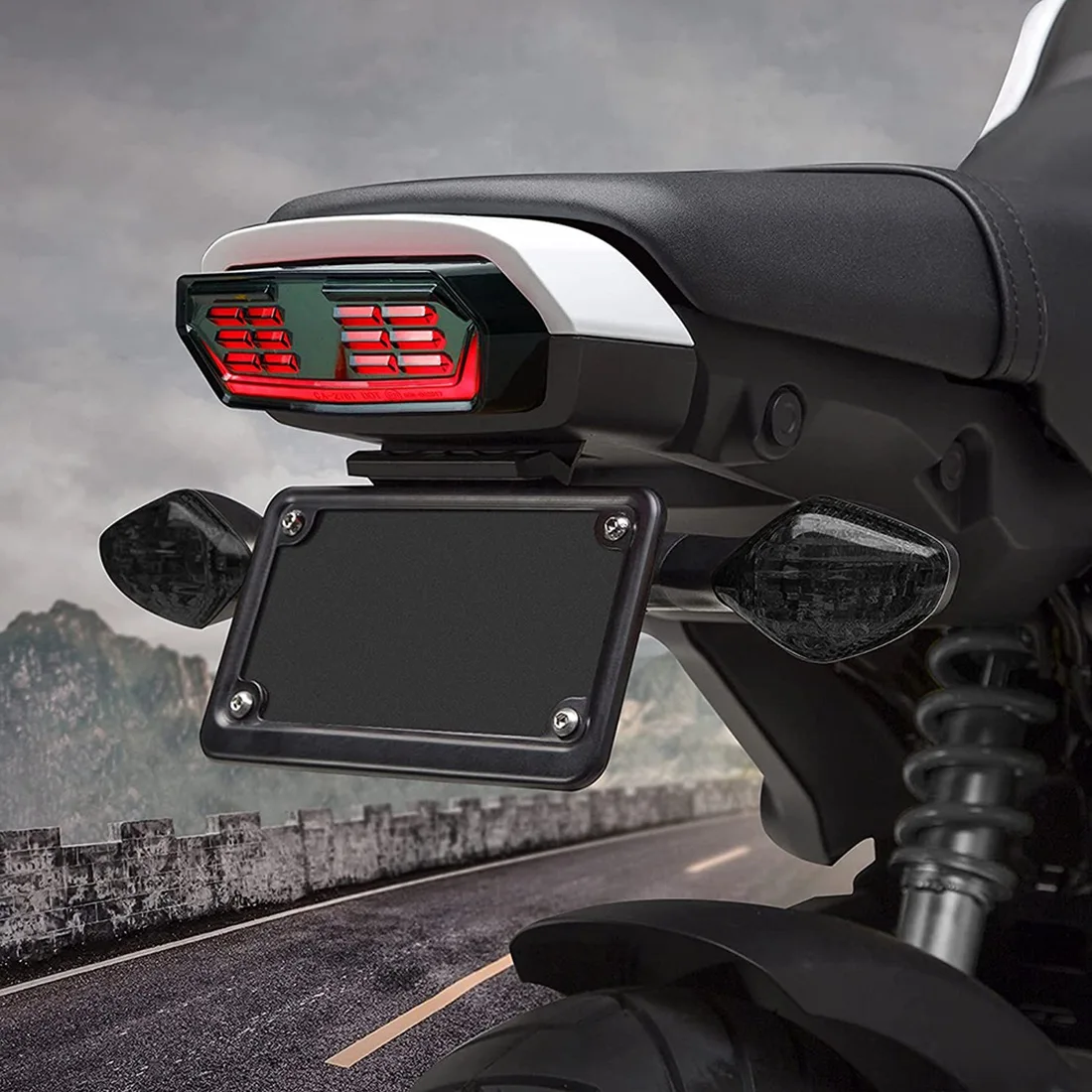 ضوء الذيل الفرامل دراجة نارية مع أضواء إشارة بدوره ، عدسة المدخن ، هوندا Grom MSX125 ، CB650F ، CB650R ، CBR650F ، CTX700N