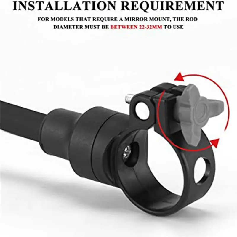 [MEGAL SALE]Bike Mirror Scooter Mirror Handlebar Mirror 360°Adjustable Handlebar Mount Long Extension
