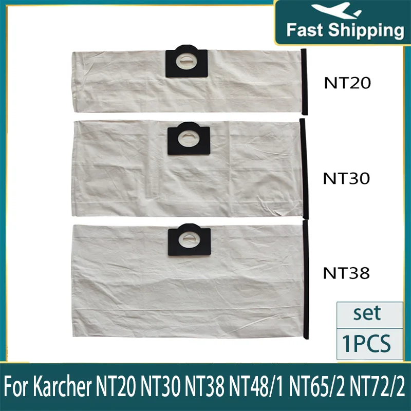 Washable Cloth Filter Bag For Karcher NT38 NT30 NT48/1 NT65/2 NT72/2 NT20 Vacuum Cleaner Replacement Garbage Dust Bags Parts