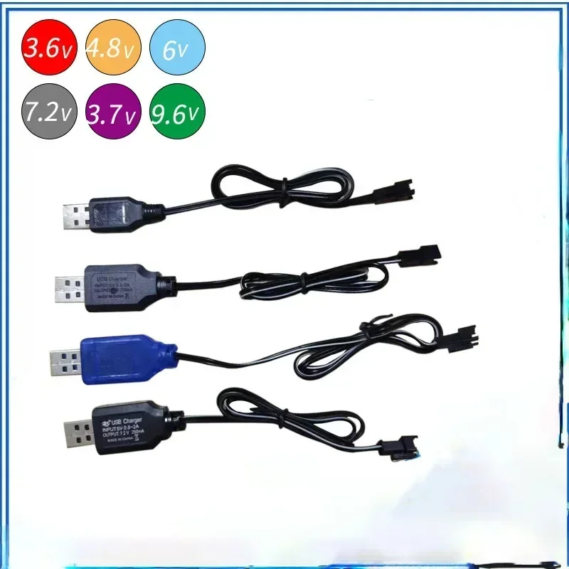 3.6V 4.8V 6V 7.2V Black USB Charger Adapter Cable Universal For Sky Viper Drone Helicopter