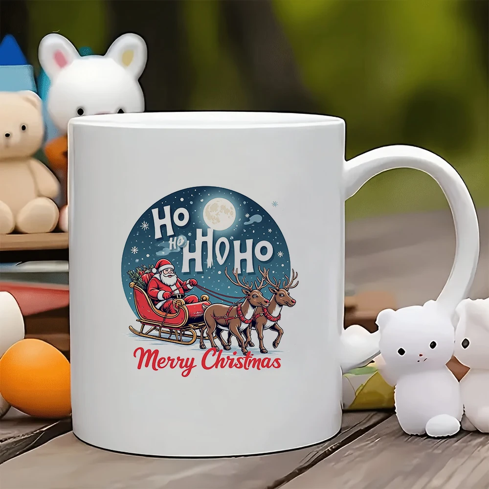 

11oz Santa Claus cartoon mug Joyful Christmas cup Parent-child Christmas gift Essential for family office