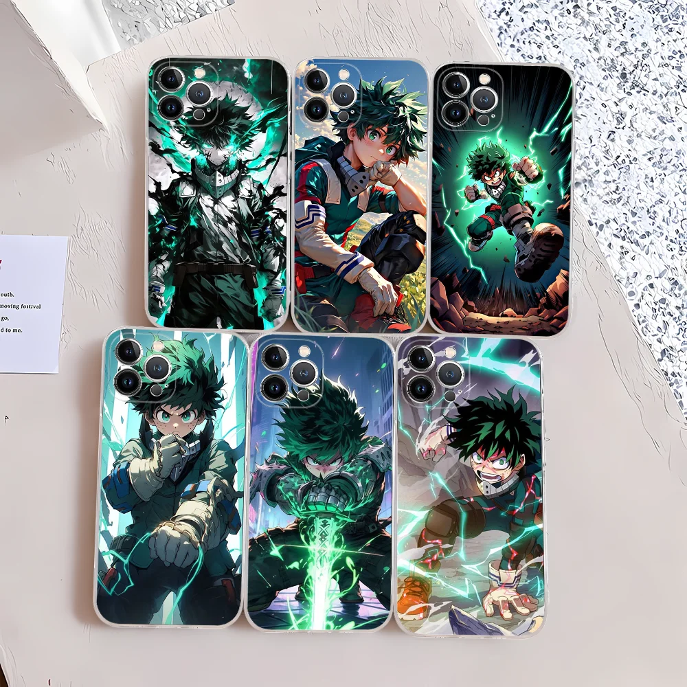 Classic Character L-Izuku M-Midoriya Phone Case Silicone Soft For Iphone 16 15 14 13 12 11 Pro Mini XS MAX Plus X Cover